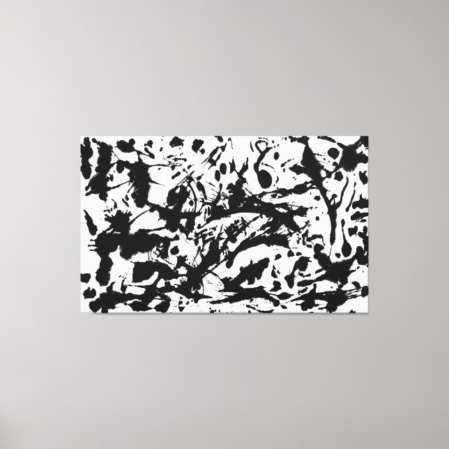 J. P. - NUMBER 3 - 1951 - Black pourings period  - Canvas Print (Front)
