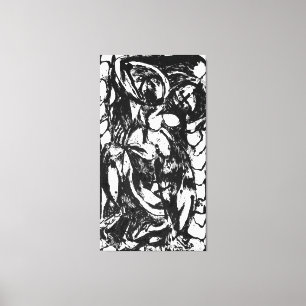 J. P. - NUMBER 5 - 1952 - Black Pourings - Canvas Print