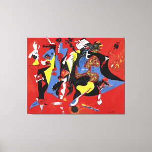 J. P. - RED and BLUE - 1946 - Abstract - Canvas Print