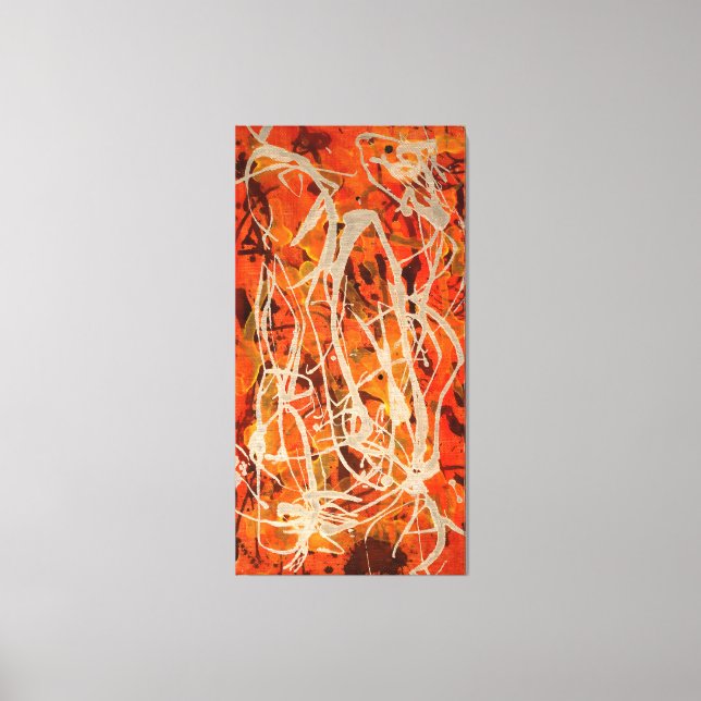 J. P. - RED VERTICAL COMPOSITION 5 - 1950 - CANVAS PRINT (Front)