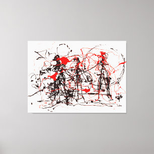 J. P. - UNTITLED - c. 1948-1949 - Action painting- Canvas Print
