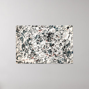 J. P. WHITE, BLACK, BLUE and RED on WHITE 1948 Canvas Print