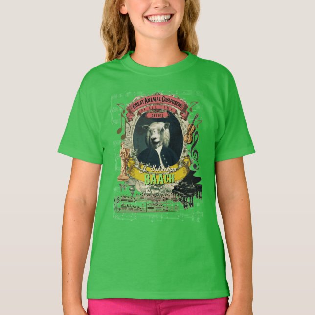 J.S. Baach Sheep Great Animal Composer Bach Parody T-Shirt (Front)