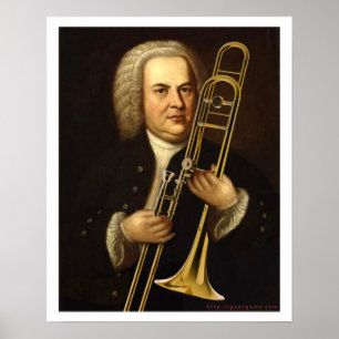 J.S. Bach with Trombone Poster