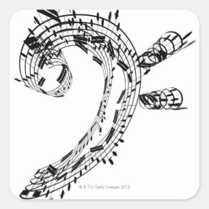 J.S.Bach's Cello Suite Square Sticker