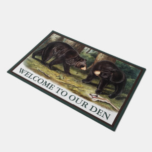 J.W. Audubon - Ursus Americanus Black Bear Doormat