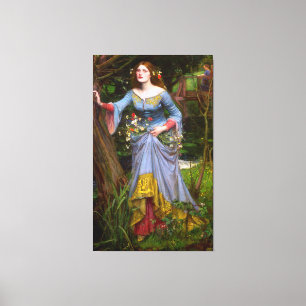 J. W. WATERHOUSE - OPHELIA - 1910 - Pre-Raphaelite Canvas Print