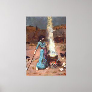 J. W. WATERHOUSE - THE MAGIC CIRCLE - 1886 - CANVAS PRINT