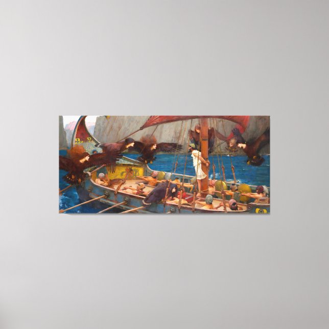 J. W. WATERHOUSE - ULYSSES AND THE SIRENS - 1891 - CANVAS PRINT (Front)