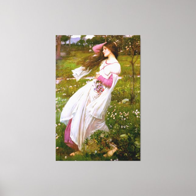J. W. WATERHOUSE - WINDFLOWERS (WINDSWEPT) - 1903  CANVAS PRINT (Front)