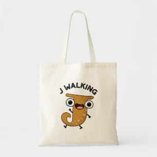 J Walking Funny Alphabet Pun  Tote Bag