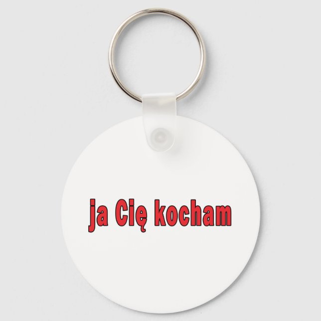 ja Cie kocham - I Love You Key Ring (Front)