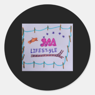 Jaa Lifestyle Company Logo Panting  Classic Round Sticker