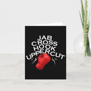 Jab Cross Hook Uppercut Boxer Funny Boxing Trainin Card