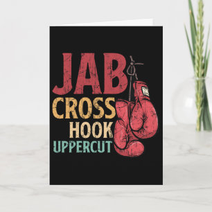 Jab Cross Hook Uppercut Boxer Work Kickboxing Girl Card