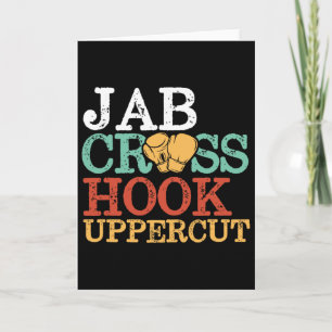 Jab Cross Hook Uppercut Boxer Workout Women Kickbo Card