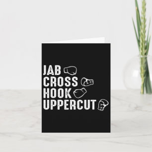 Jab Cross Hook Uppercut Boxing Gloves Boxer Card