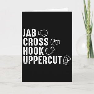 Jab Cross Hook Uppercut Boxing Gloves Boxer Card