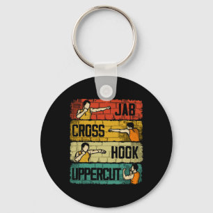Jab Cross Hook Uppercut Boxing Key Ring
