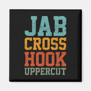 Jab Cross Hook Uppercut Funny Boxing Coach Trainin Magnet