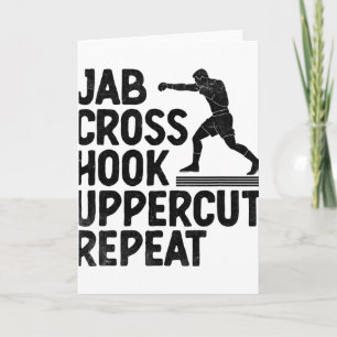 Jab Cross Hook Uppercut Repeat Boxer Sports Athlet Card