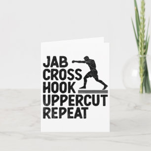 Jab Cross Hook Uppercut Repeat Boxer Sports Athlet Card