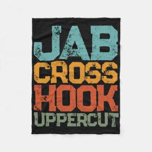 Jab Cross Hook Uppercut Women And Men Shirt Funny Fleece Blanket