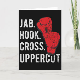 Jab, Hook, Cross, Uppercut - Kickboxing And Boxing Card