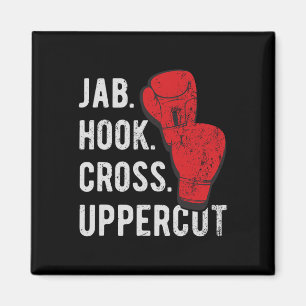 Jab, Hook, Cross, Uppercut - Kickboxing And Boxing Magnet