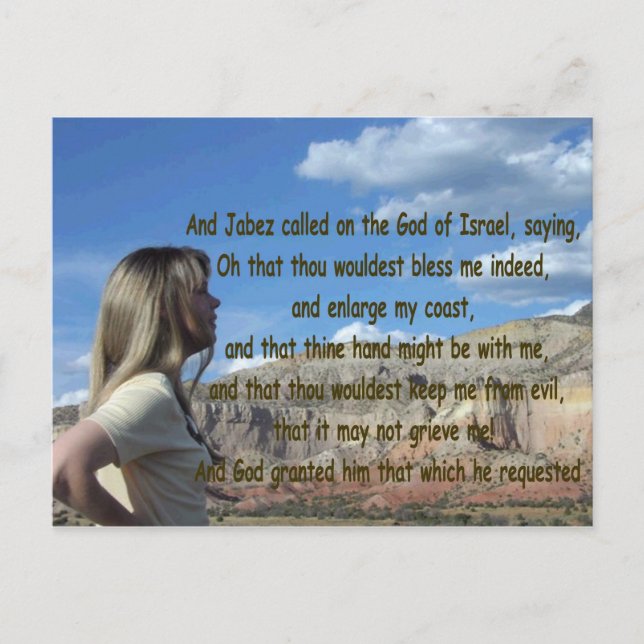 Jabez Prayer In Colorado Postcard (Front)