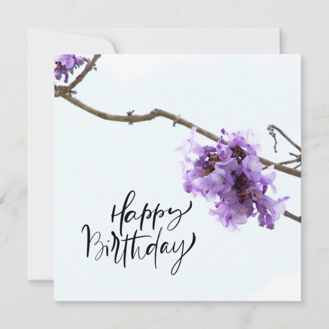 Jacaranda Flowers for Happy Birthday Card  (Front)