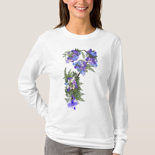 Jacaranda Flowers wedding flowers T-Shirt (Front)