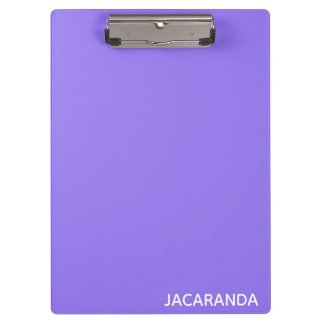 Jacaranda purple colour name clipboard (Front)