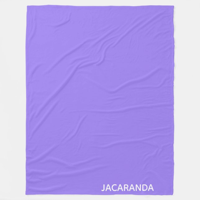 Jacaranda purple colour name fleece blanket (Front)