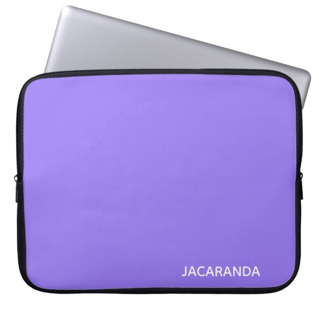 Jacaranda purple colour name laptop sleeve (Front)