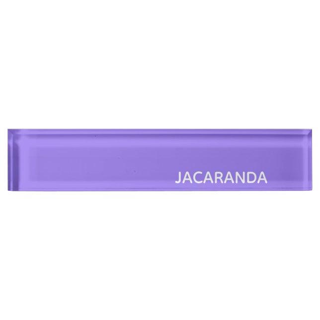Jacaranda purple colour name nameplate (Front)