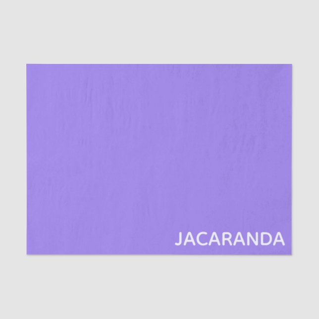 Jacaranda purple colour name tissue paper (Front)