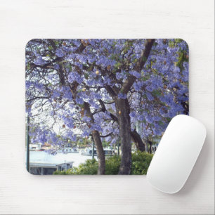 **"Jacaranda Reflections: Houseboats on the Murray Mouse Pad