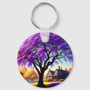 Jacaranda Tree Farm House, Keyring