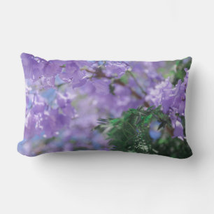 Jacaranda Tree Flowers Throw Pillow Cushion