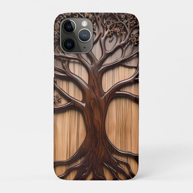 Jacaranda Tree: Nature's Artistry in Wood, Case-Mate iPhone Case (Back)