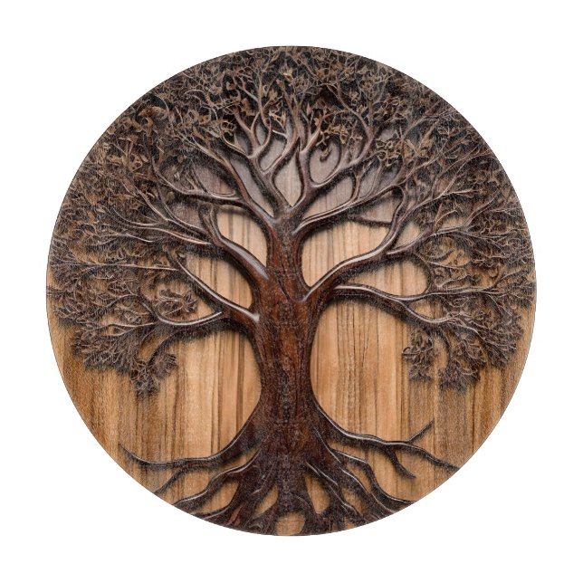 Jacaranda Tree: Nature's Artistry in Wood, Cutting Board (Front)