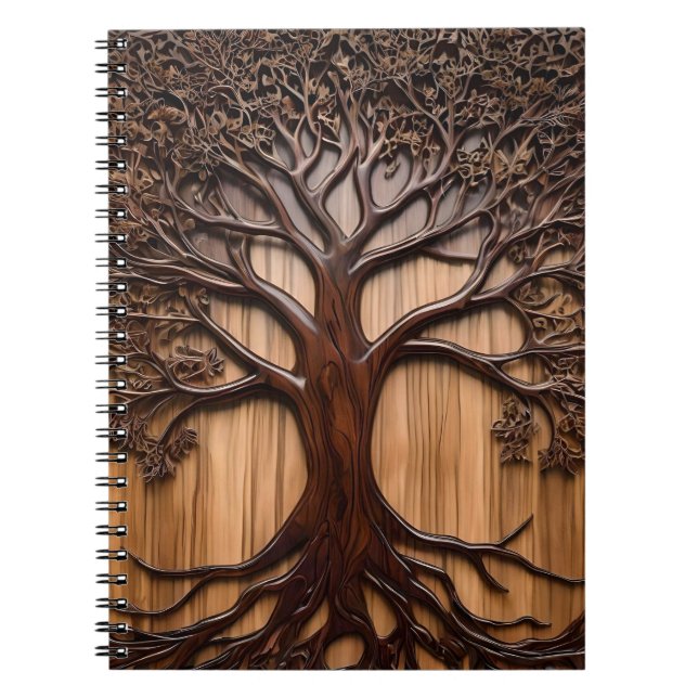Jacaranda Tree: Nature's Artistry in Wood, Notebook (Front)