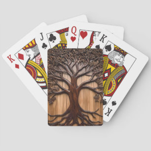Jacaranda Tree Wood Carving, Playing Cards