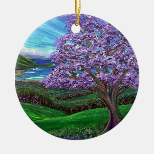Jacaranda Upcountry Ceramic Tree Decoration (Front)