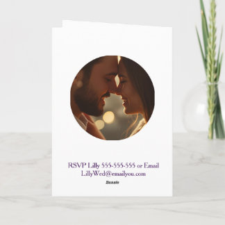 Jacaranda Wedding Invitation | Elegant Purple