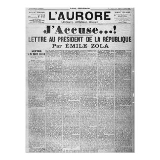 J'accuse Glossy Poster