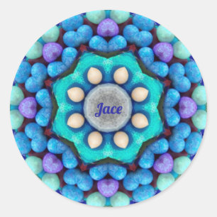 JACE EASTER ~ Blue Green EGGS for Easter Giving~ Classic Round Sticker