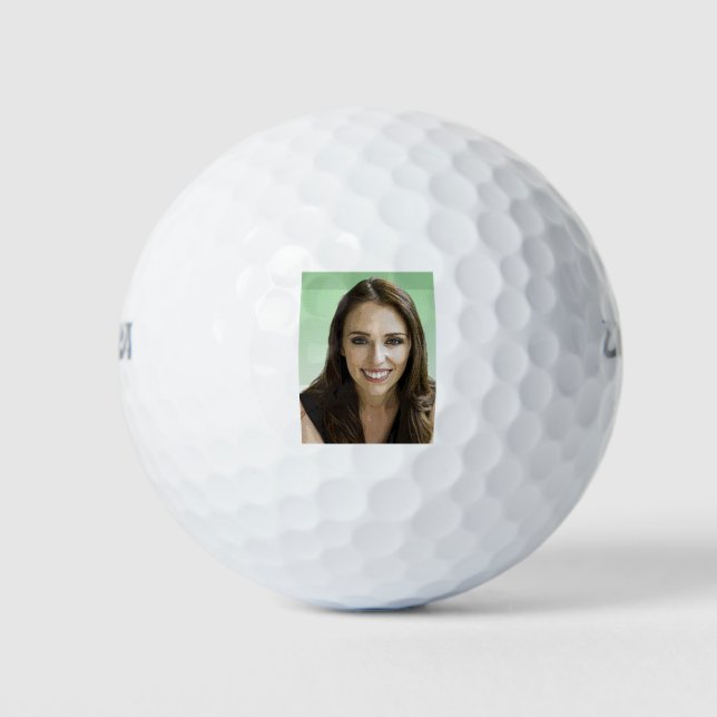 Jacinda Ardern Tri-blend T-Shirt Golf Balls (Front)