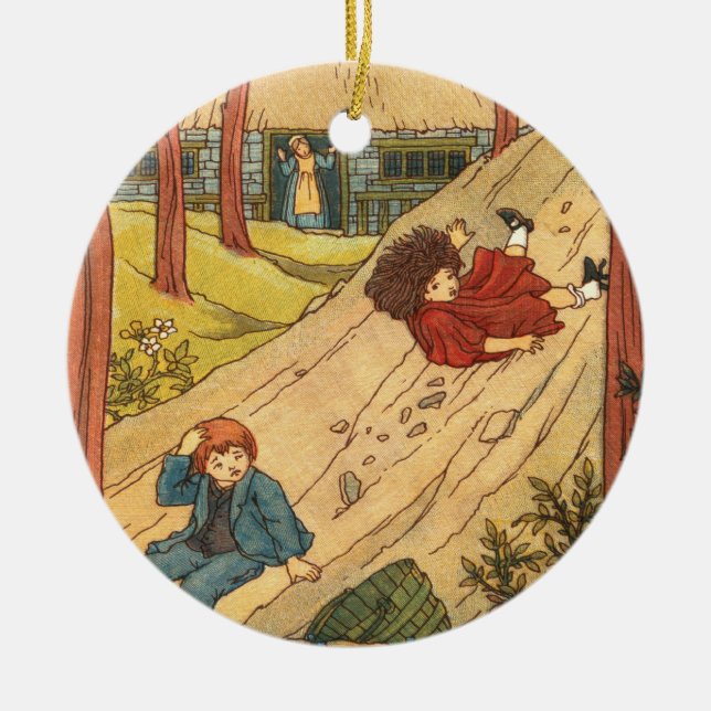 "Jack and Jill" Ceramic Tree Decoration (Front)